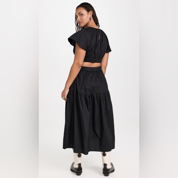 NWT MINKPINK ALLEGRA CUTOUT MIDI DRESS FLUTTER SLEEVES IN BLACK SIZE XXL - Picture 7 of 16